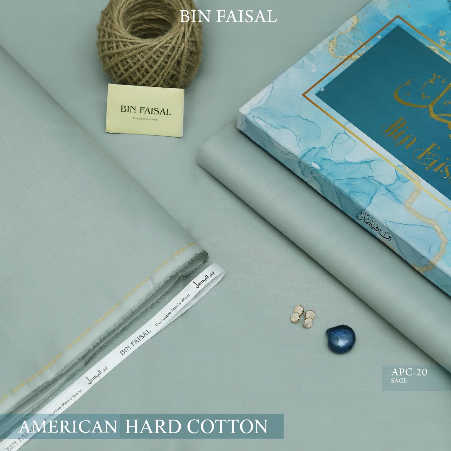 Elite Gold American Polo Cotton Sage colour