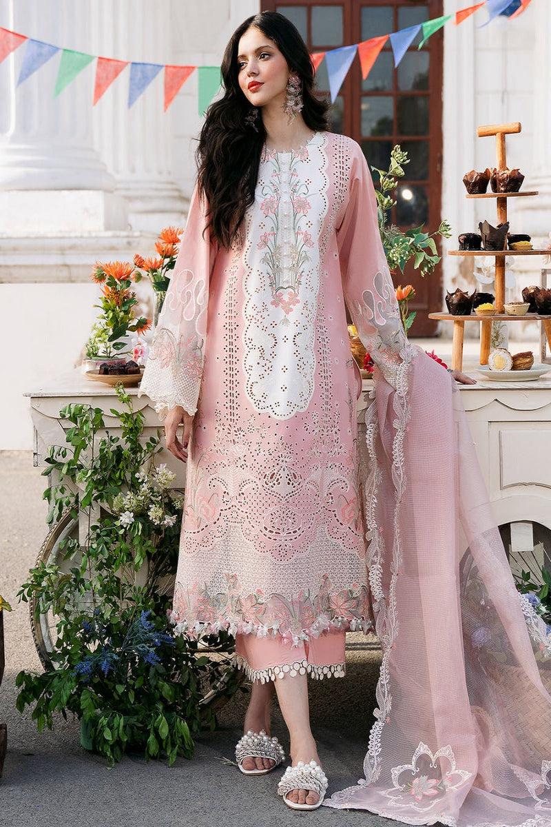Bin ilyas 3pc unstitched embroidered with embroidered dupatta