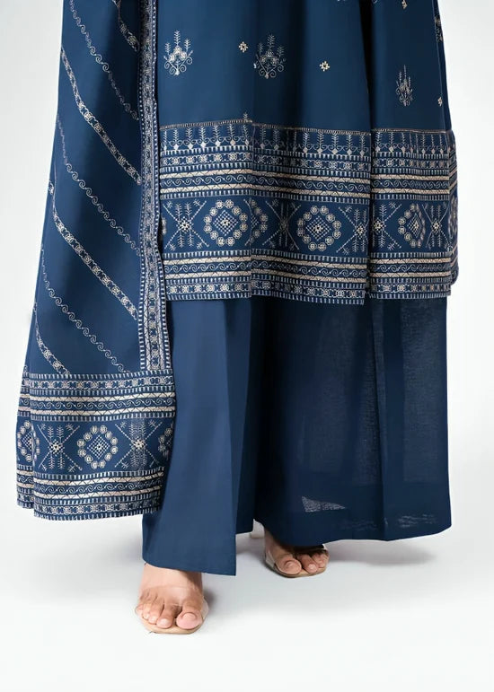 Bareeze 3Pc Un-Stitched Embroidered Lawn suit with lawn duppata