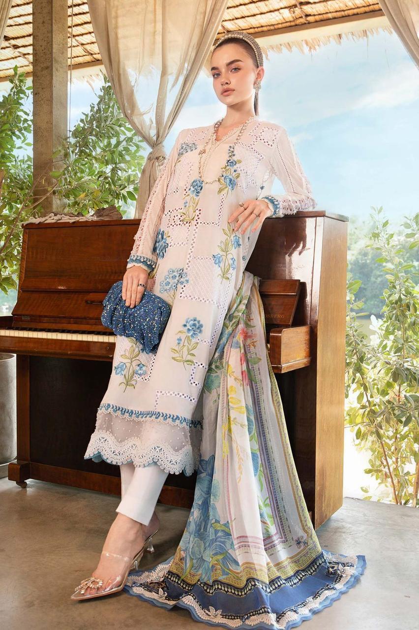 Maria.b Embroidered lawn Three Piece D-0145 B