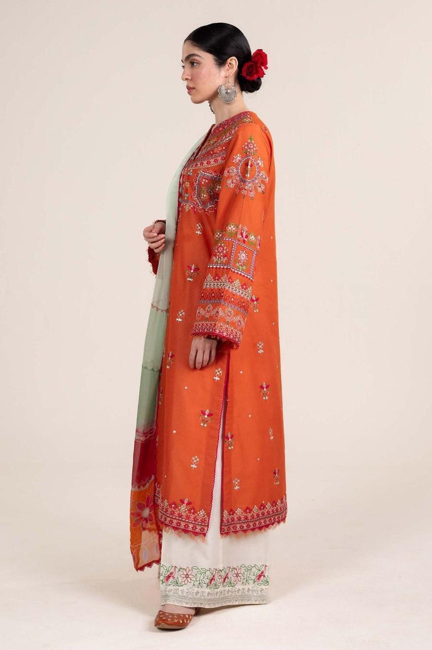 Zara Shah jahan Embroidered lawn Three Piece D-159