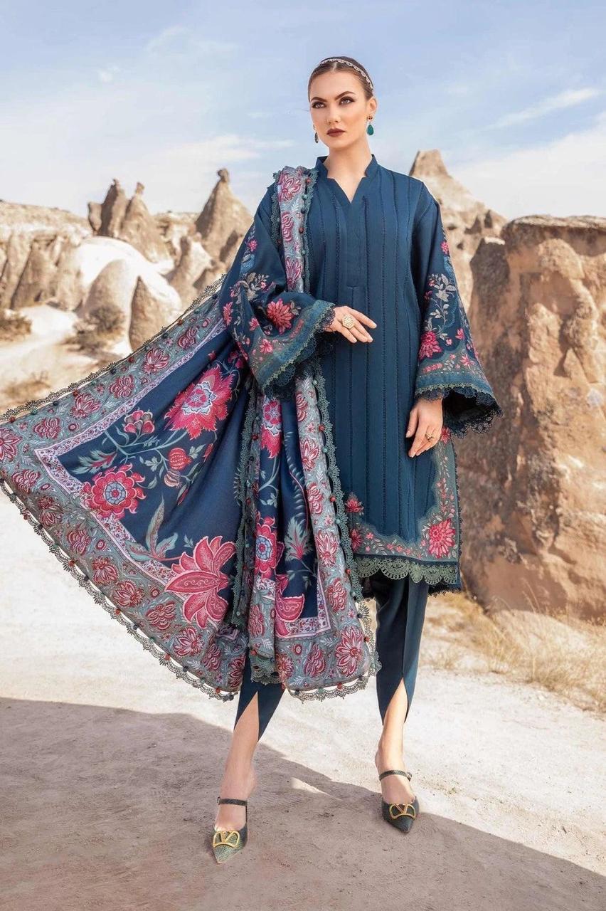 Maria.b Embroidered lawn Three Piece D-163