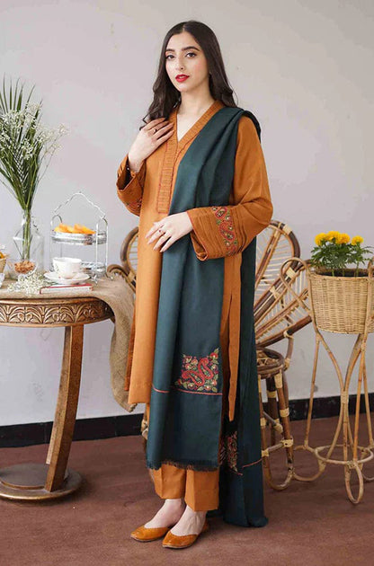 3pc unstitched dhanak  dress with dhannak  dupatta JN-2603