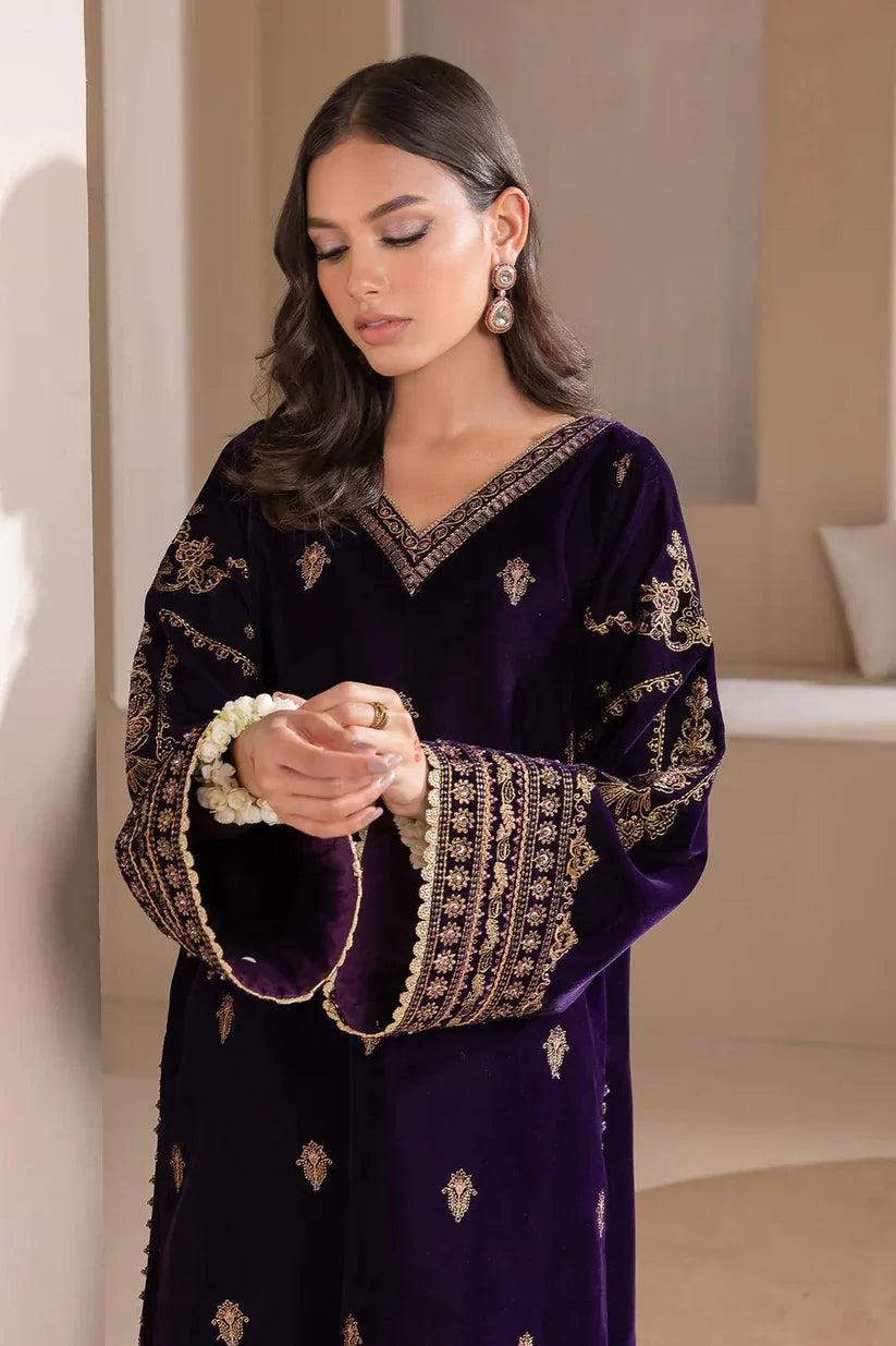 Bareeze Velvet Embroiderd Three Piece 2651
