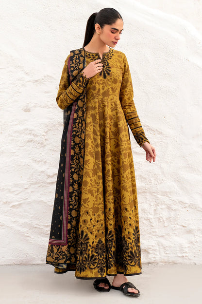 3pc unstitched linen dress with linen dupatta JN2601