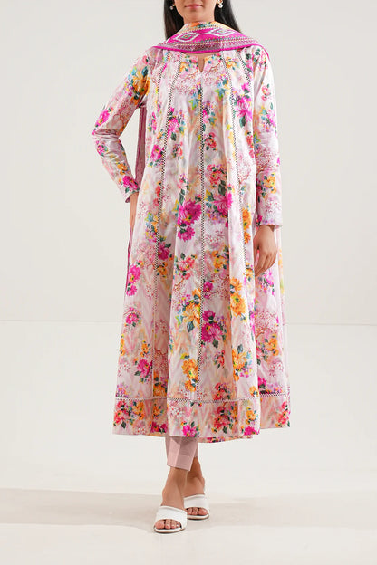 Saya 3pc un-stitched printed lawn dress with lawn printed dupatta