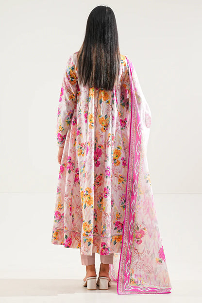Saya 3pc un-stitched printed lawn dress with lawn printed dupatta