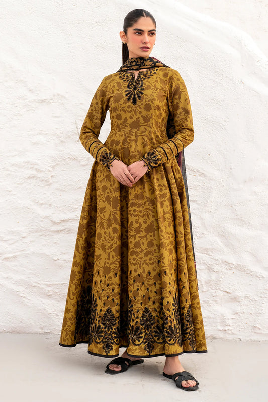 3pc unstitched linen dress with linen dupatta JN2601
