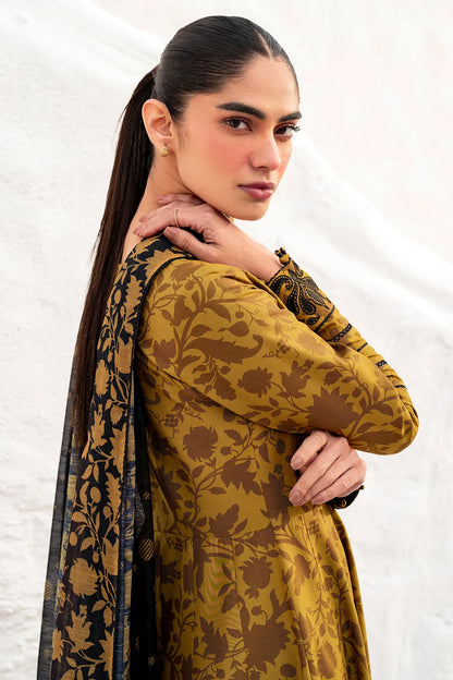 3pc unstitched linen dress with linen dupatta JN2601