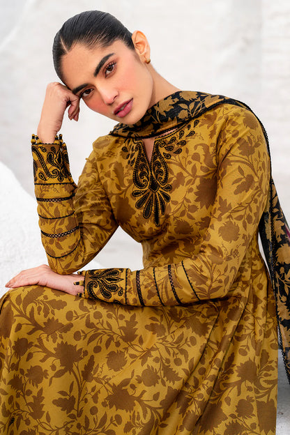 3pc unstitched linen dress with linen dupatta JN2601