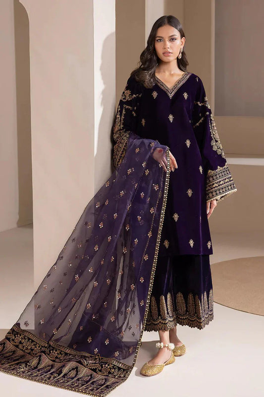 Bareeze Velvet Embroiderd Three Piece 2651
