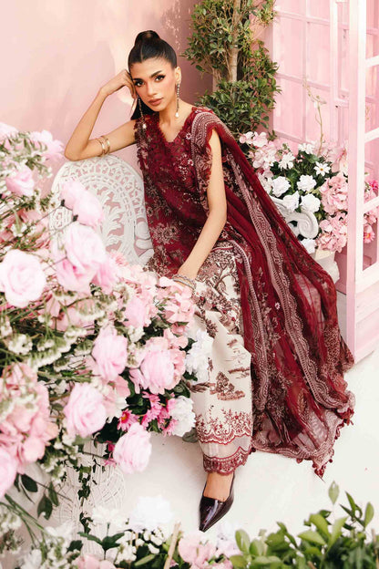 Maria.B 3pc lawn suit unstitched with chifoon dupatta
