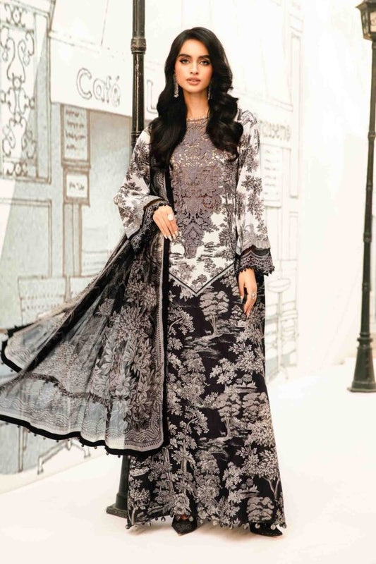 Maria.B 3pc lawn suit unstitched with chifoon dupatta