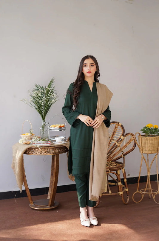 3pc unstitched dhanak  dress with dhannak  dupatta JN-2604