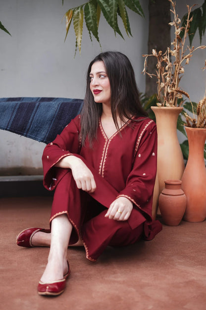 3pc unstitched dhanak  dress with dhannak shwal 2645