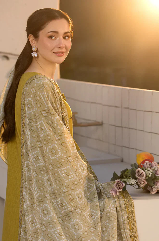 3pc unstitched dhanak  dress with Digital print wool shawl 2659