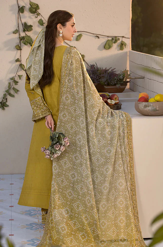 3pc unstitched dhanak  dress with Digital print wool shawl 2659