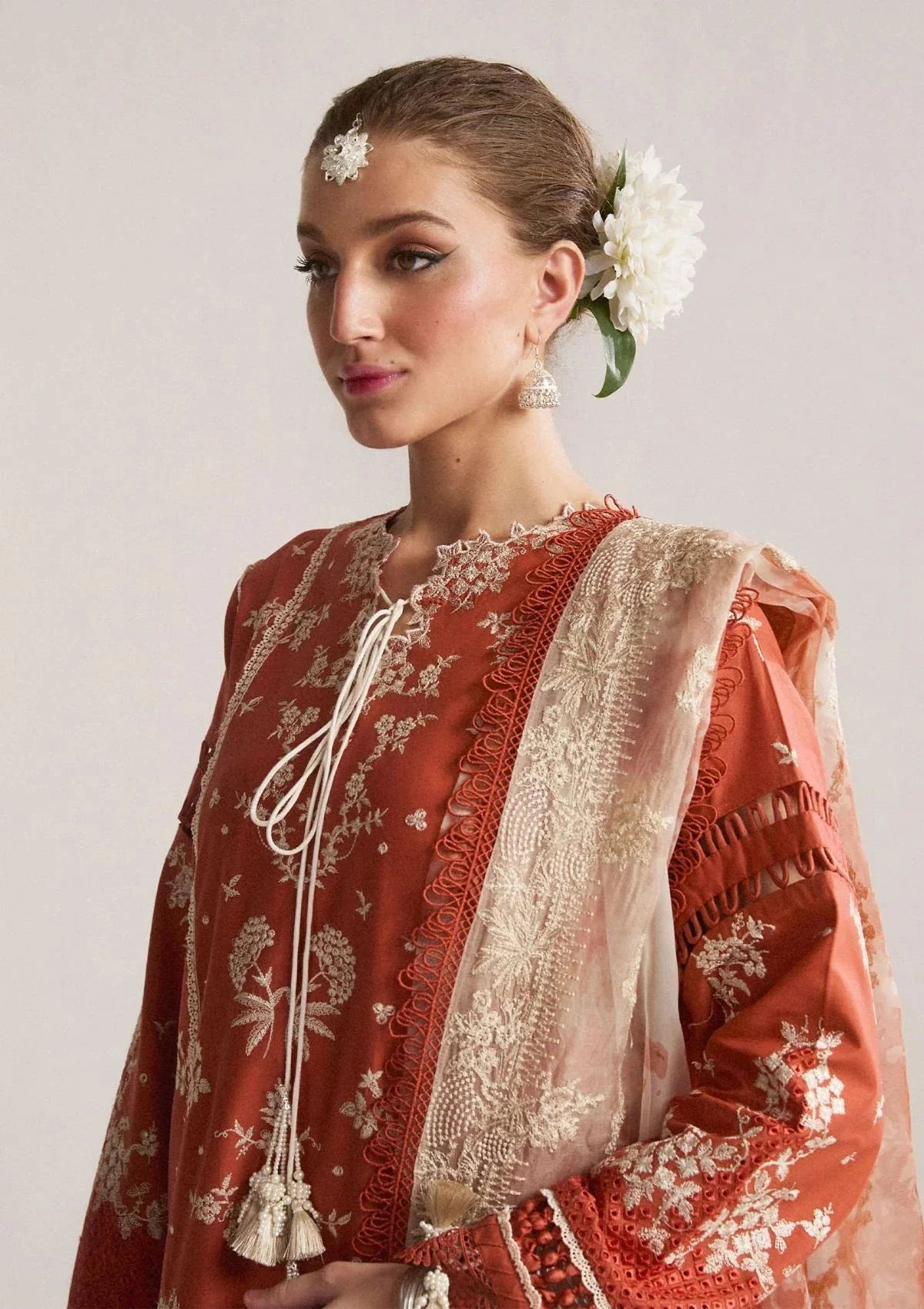 3pc unstitched dhanak dress with Printed wool shawl 2665