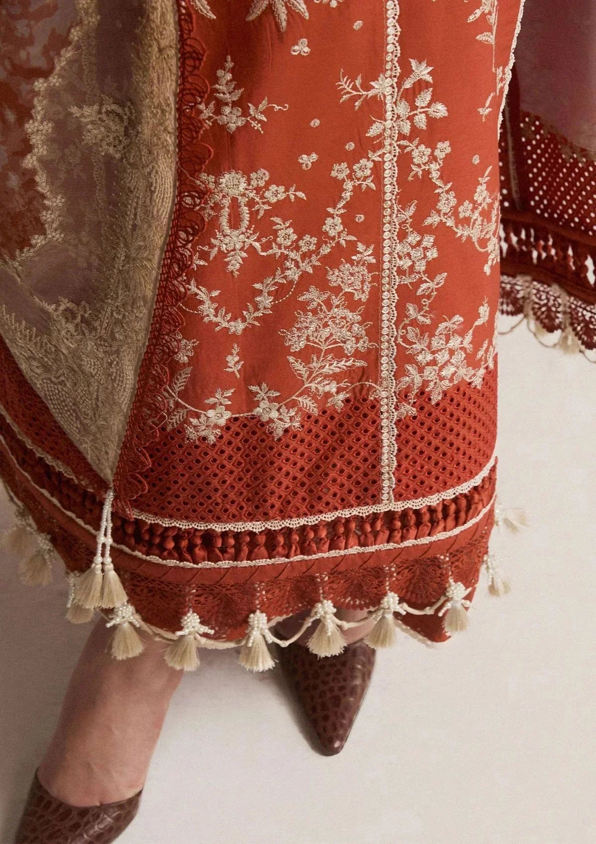3pc unstitched dhanak dress with Printed wool shawl 2665