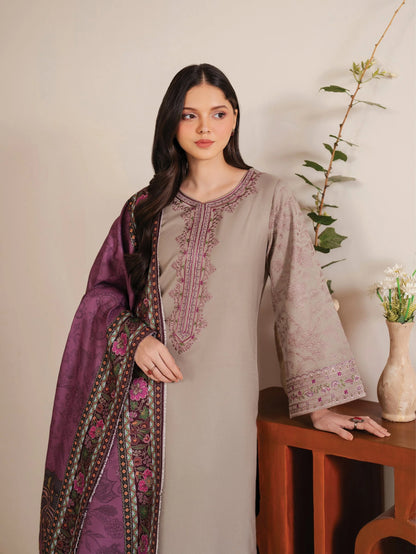 Sapphire 3pc unstiched lawn suit with fancy voil duppata