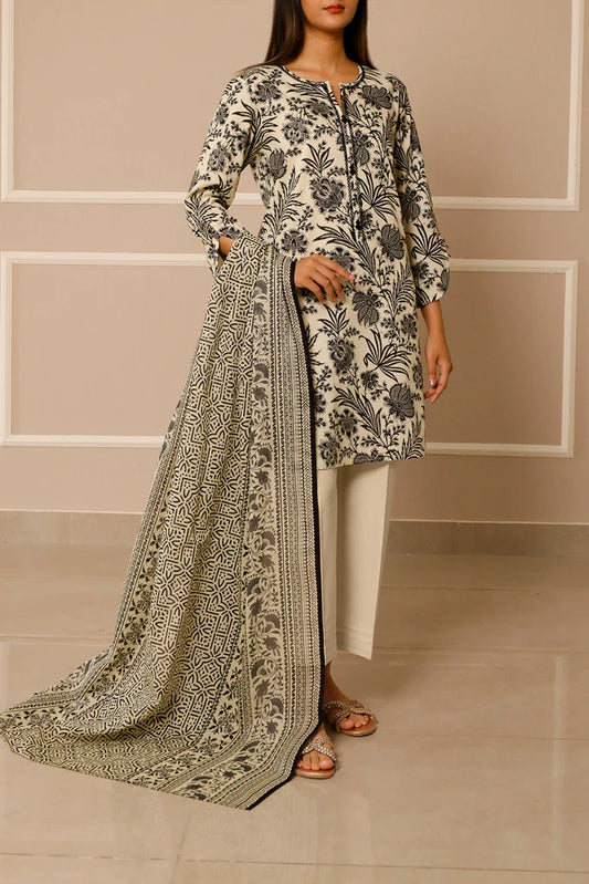 Saya 3pc un-stitched printed lawn dress with lawn printed dupatta