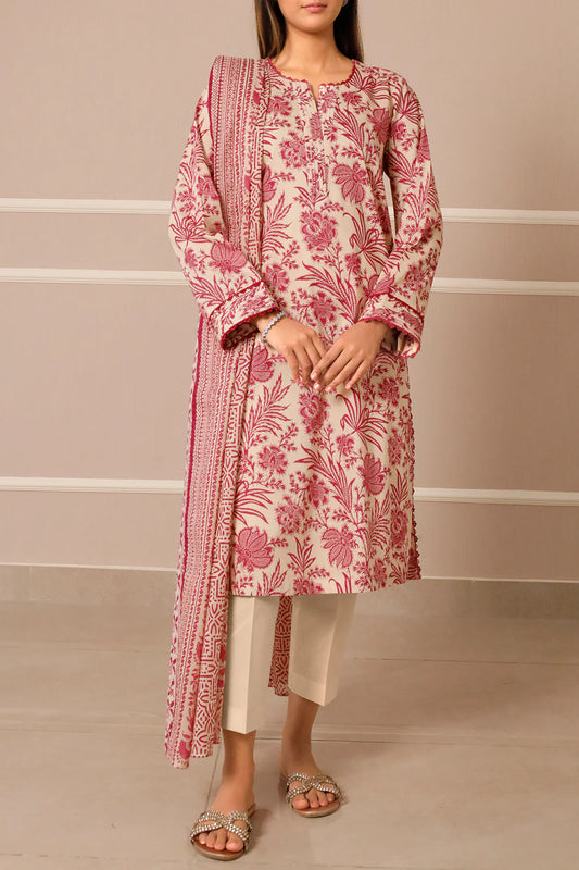 Saya 3pc un-stitched printed lawn dress with lawn printed dupatta