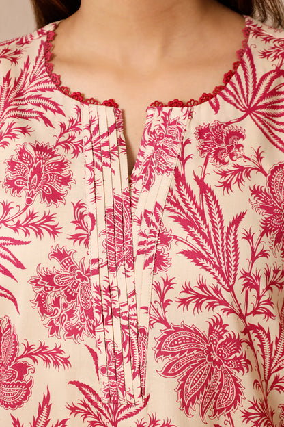 Saya 3pc un-stitched printed lawn dress with lawn printed dupatta