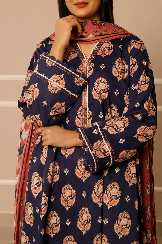 Saya 3pc un-stitched printed lawn dress with lawn printed dupatta
