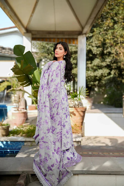 Anila 3pc unstiched lawn suit with chiffon dupata