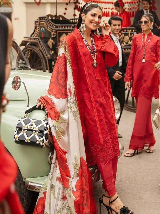 Zara Shaha jahan Embroidered lawn Three Piece 0160