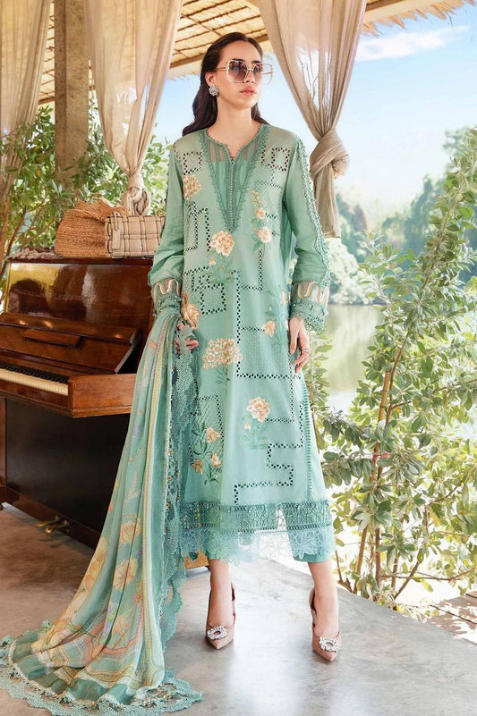Maria.b Embroidered lawn Three Piece D-0145