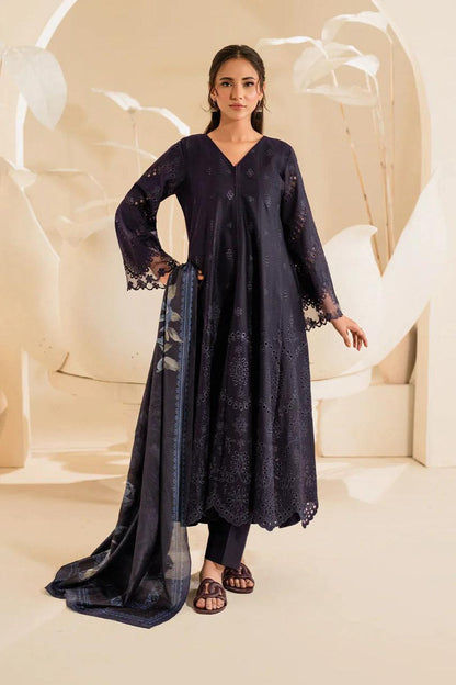 Iznik Embroidered lawn Three Piece D-0147