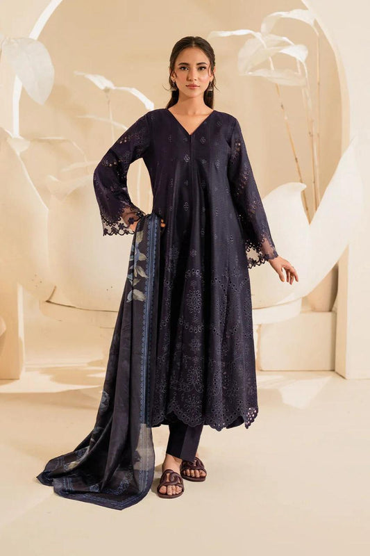 Iznik Embroidered lawn Three Piece D-0147