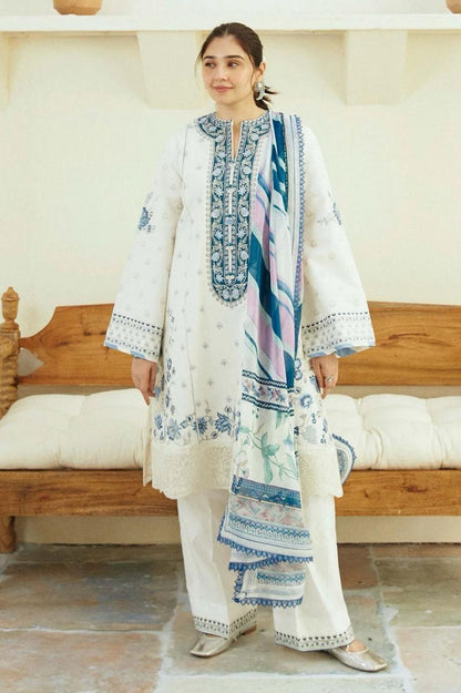 Zara Shah Jahan Embroidered lawn Three Piece D-151