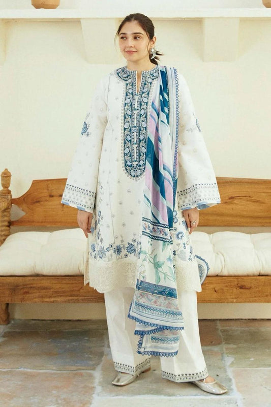 Zara Shah Jahan Embroidered lawn Three Piece D-151