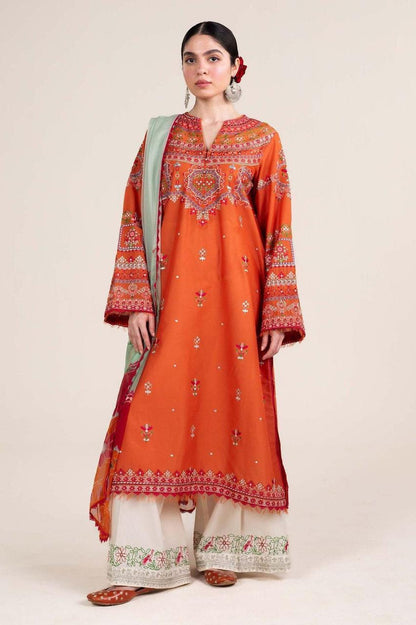 Zara Shah jahan Embroidered lawn Three Piece D-159