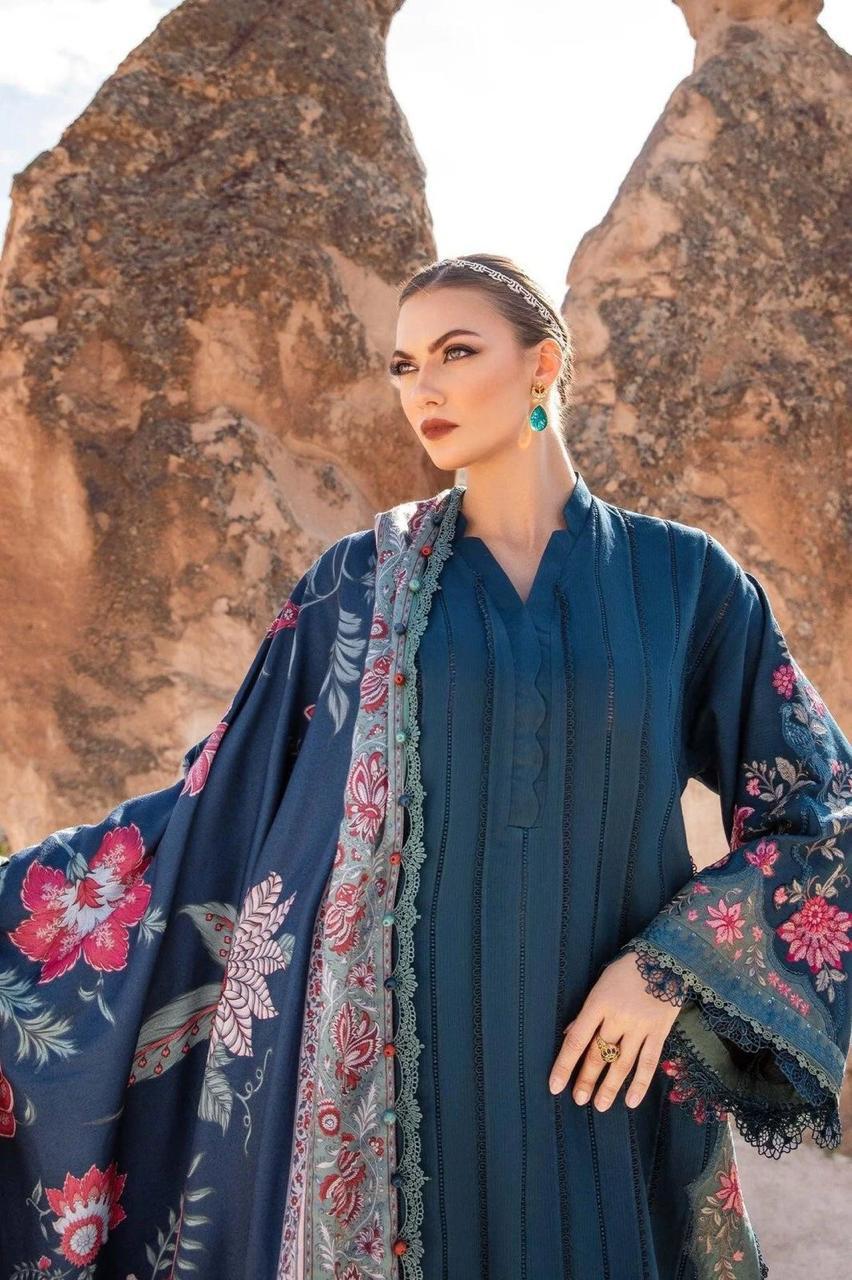 Maria.b Embroidered lawn Three Piece D-163