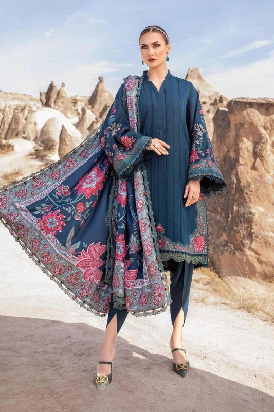 Maria.b Embroidered lawn Three Piece D-163