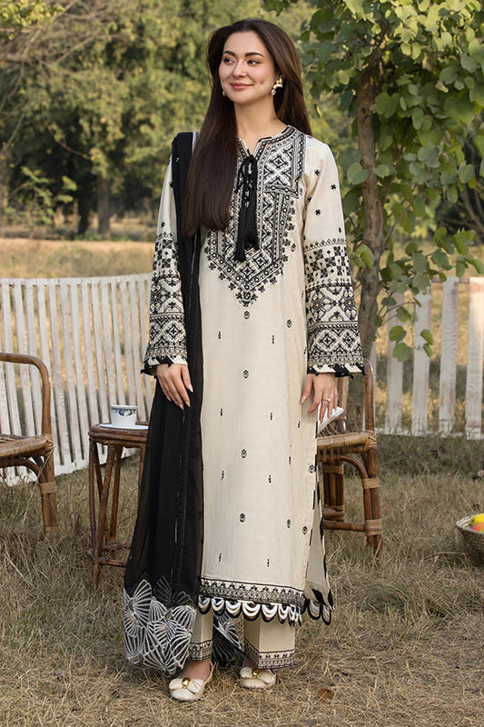 3pc unstitched dhanak  dress with embroidered dhanak shawl 2644
