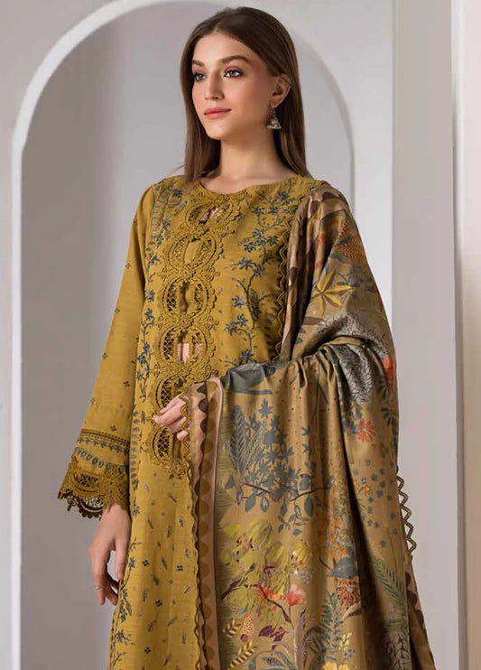 Sobia nazir 3pc lawn suit unstiched with voil duppata