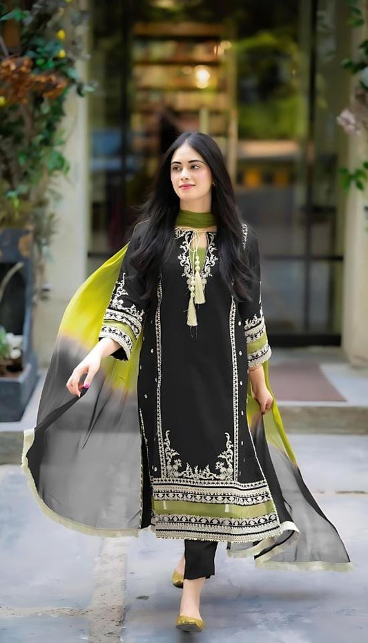 Omal by komal 3pc suit unstitched Lawn dress